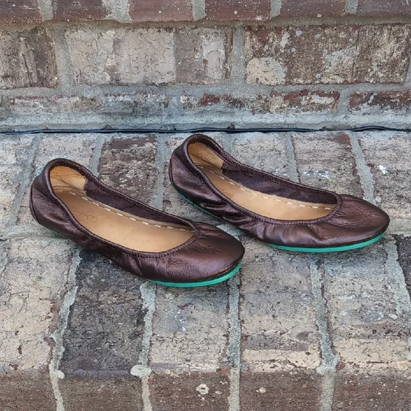 Tieks Chocolate Raspberry Truffle Ballet Flats - Picture 3 of 6